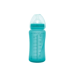 Everyday Baby skleněná láhev s termo senzorem 240 ml, Turquoise