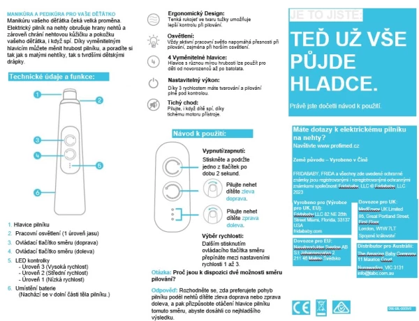 Frida Baby elektrický pilník na dětské nehty