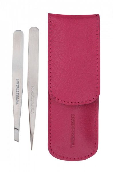 Tweezerman Petite Tweeze Set Pink sada pinzet v růžovém pouzdře