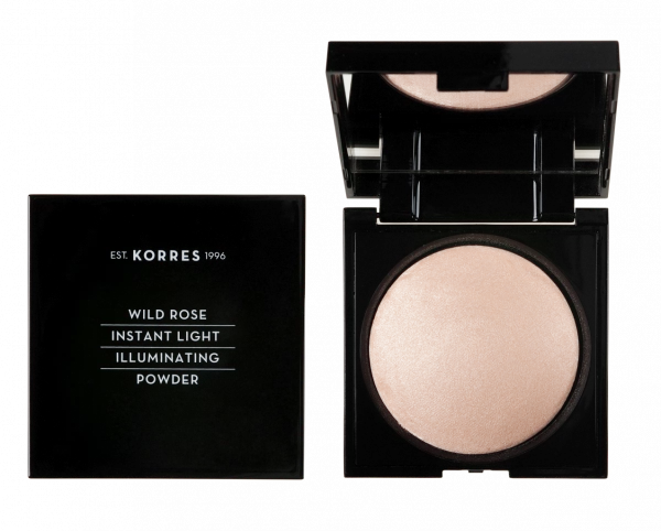 KORRES Wild Rose Illuminating Powder kompaktní zvýrazňující pudr s divokou růží, 4,5 g