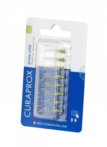 Curaprox CPS 011 prime mezizubní kartáčky, zelené, 8 ks