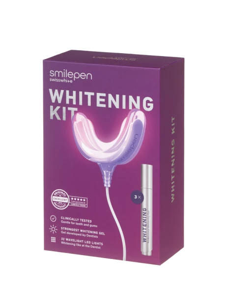 Smilepen Whitening Kit - sada pro bělení zubů s LED akcelerátorem (3x gel)