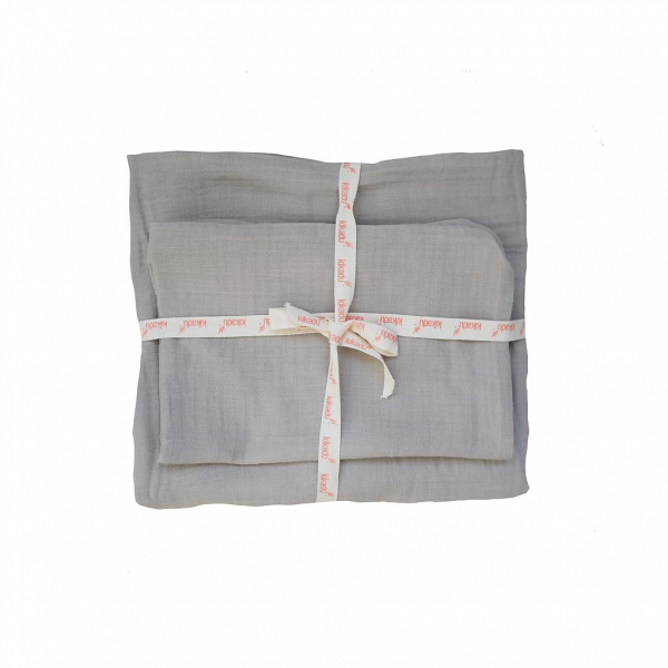 Kikadu mušelínové povlečení, šedá