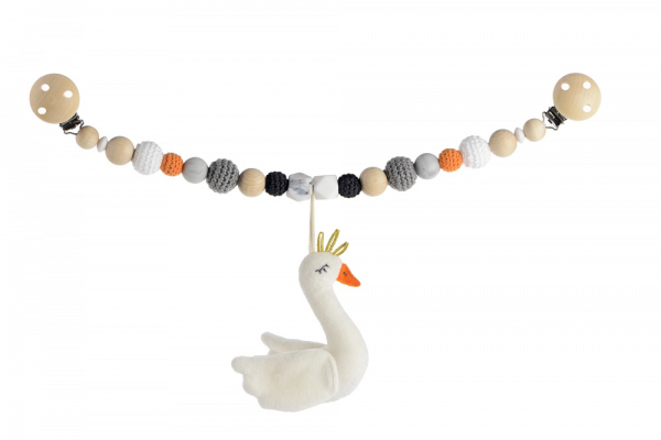 Kikadu řetízek na kočárek s labutí