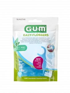GUM Easy-Flossers Cool Mint, 50 ks + cestovní pouzdro