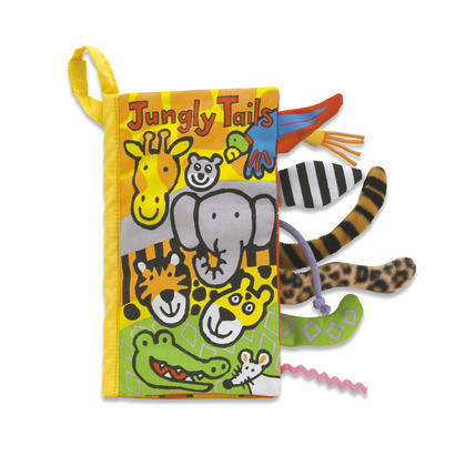 Jellycat Látková knížka se zvířátky z džungle 21 cm