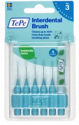 TePe Original mezizubní kartáčky z bioplastu 0,6 mm, modré, 6 ks