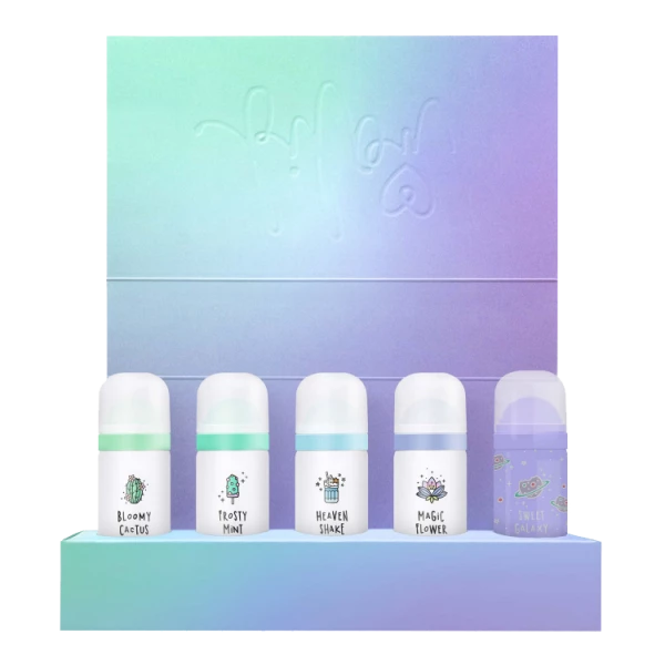 Bilou Rainbow set miniatur sprchových pěn, 5x 50 ml