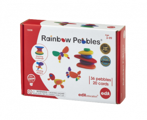 EDX Education barevné Duhové kamínky, 36 ks