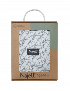 Najell Wrap šátek, šedý se vzorem, M/L