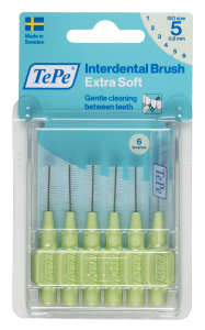 TePe Extra soft mezizubní kartáčky 0,8 mm, světle zelené, 6 ks