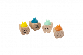 Dřevěné krabičky na první zoubky, 4 ks