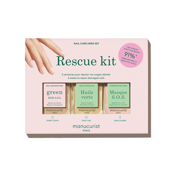 Manucurist Rescue Kit ošetření pro poškozené nehty, 3 × 15ml