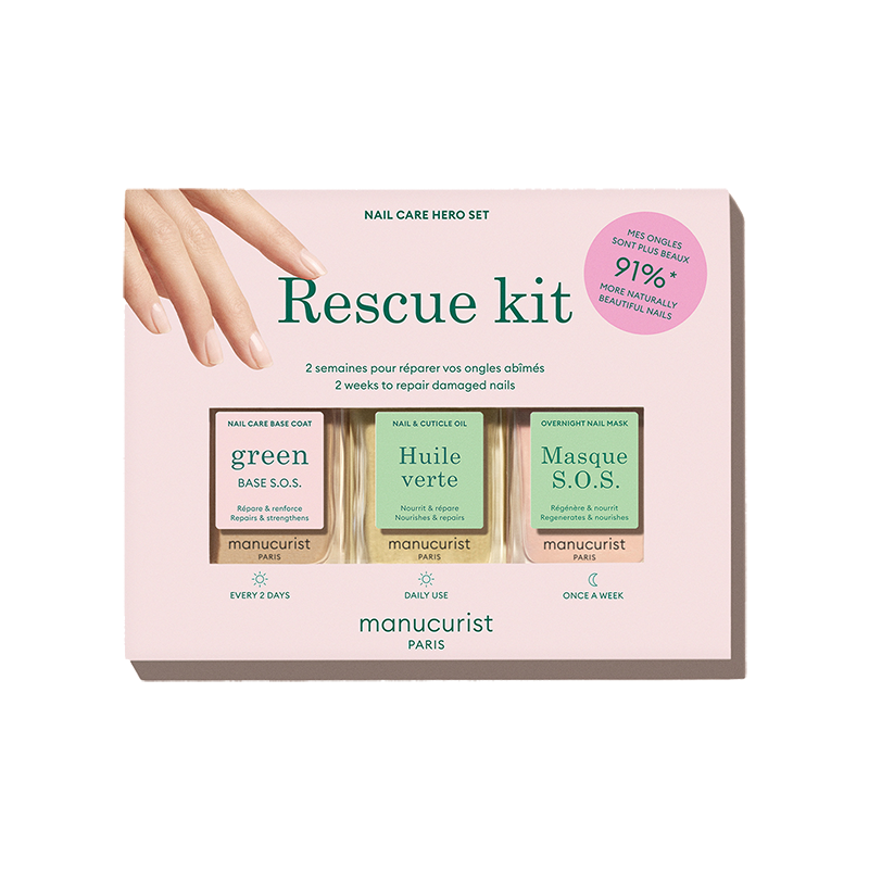 Manucurist Rescue Kit ošetření pro poškozené nehty, 3 × 15ml