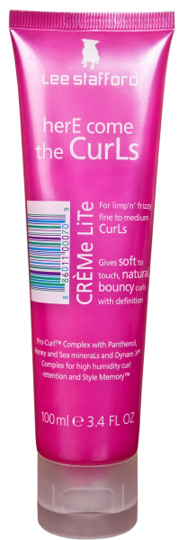 Lee Stafford Here Come The Curls Créme Lite 100 ml Stylingový krém pro kudrnaté vlasy