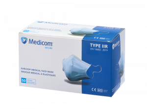 Medicom Safe Mask IIR chirurgická modrá ústenka, 50 ks