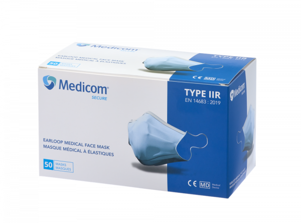 Medicom Safe Mask IIR chirurgická modrá ústenka, 50 ks