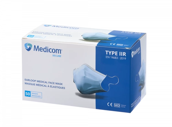 Medicom Safe Mask IIR chirurgická modrá ústenka, 50 ks