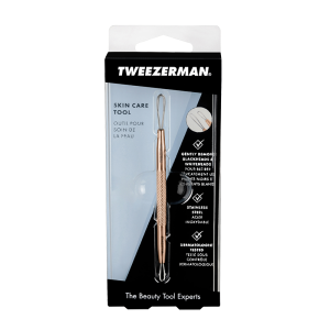 Tweezerman expresor – oboustranné kosmetické očko na komedony, rose gold