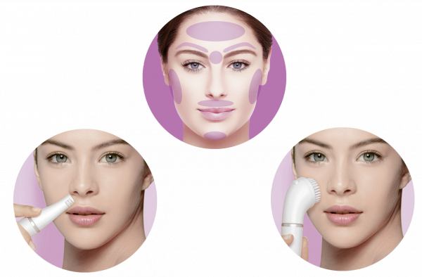 Braun Face 851 SPA epilátor na obličej s čisticím kartáčkem v jednom