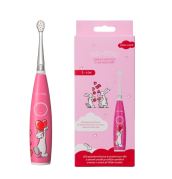 Bob a Bobek baby dětský sonický kartáček se srdíčky a USB dobíjením, 0-6 let, v krabičce