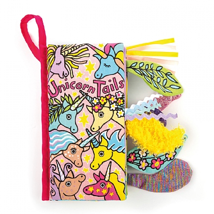 Jellycat Látková knížka s jednorožci 21 cm
