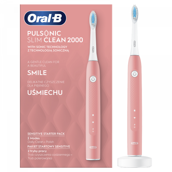 Oral-B Pulsonic Slim Clean 2000 Pink, sonický kartáček
