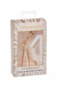 Tweezerman Lash Set Stardust, limitovaná edice zlatých kleštiček na řasy a hřebínku