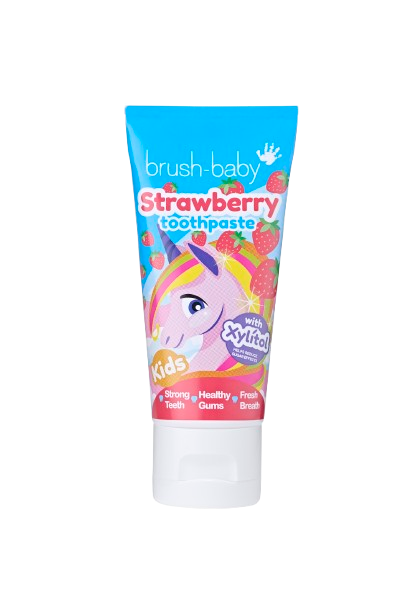 Brush-baby Strawberry Unicorn, dětská zubní pasta s jahodovou příchutí 50 ml, 3-6 let