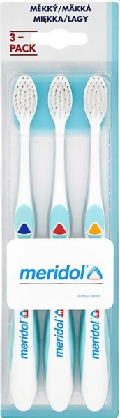 MERIDOLměkké zubní kartáčky Tripack, 3 kusy