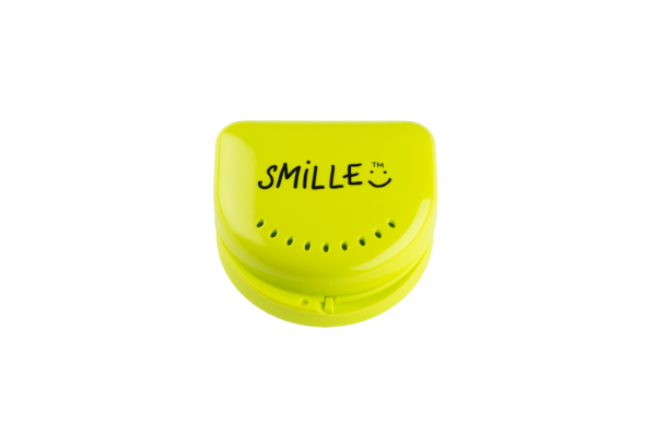 SMILLE žlutozelená schránka na rovnátka