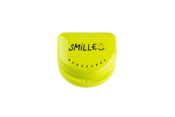 SMILLE žlutozelená schránka na rovnátka