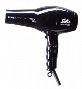 Solis fén Swiss Perfection Výkonný profesionální fén černý + kartáč na vlasy zdarma