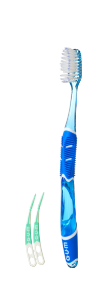 Zubní kartáček GUM PRO Soft a masážní mezizubní kartáček GUM