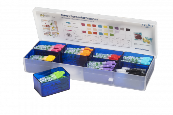 TePe zásobník na mezizubní kartáčky se 120 vzorky mezizubních kartáčků Original pro ordinace