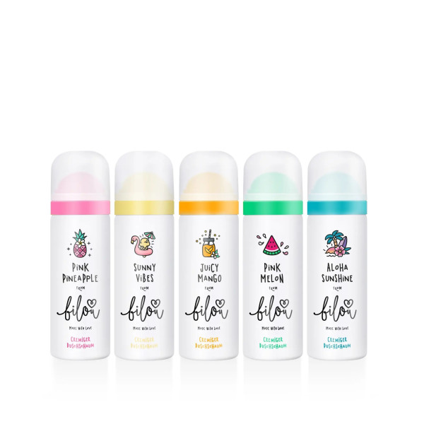 Bilou set miniatur sprchvoých pěn, Made With Love, 5x50 ml