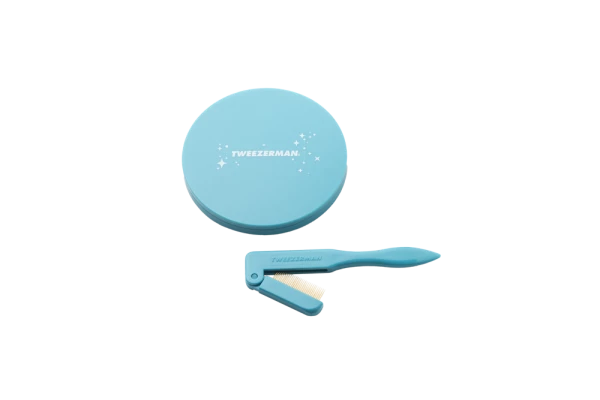 Tweezerman Limited collection Lash and Mirror Set - Majestic Turquoise hřebínek a zrcátko