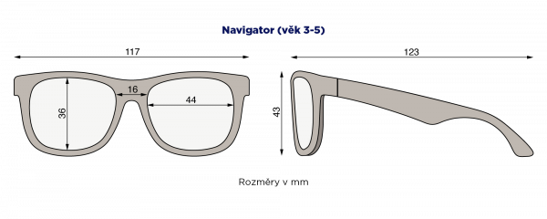 BABIATORS Navigator sluneční brýle, růžové, 3-5 let