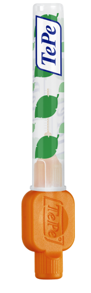 TePe Original mezizubní kartáčky z bioplastu 0,45 mm, oranžové, 6 ks, krabička