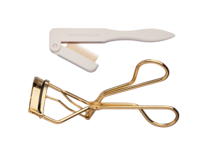 Tweezerman Lash Set Stardust, limitovaná edice zlatých kleštiček na řasy a hřebínku