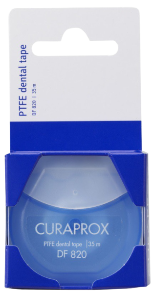Curaprox DF 820 Floss Tape zubní páska s chlorhexidinem, 35 m
