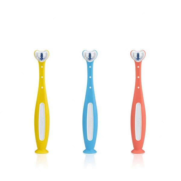 Fridababy Tooth Hugger 3D zubní kartáček, modrý