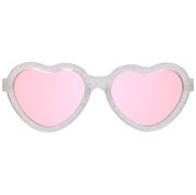 BABIATORS Hearts Silver Shimmer, sluneční brýle stříbrné třpytky, 0-2 roky