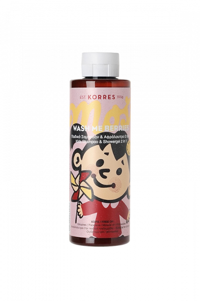 KORRES WASH ME BERRIES - šampon a sprchový gel 2v1 pro dívky, 250 ml