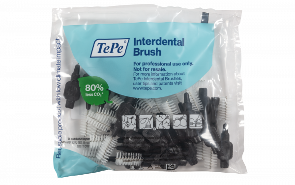 TePe Original mezizubní kartáčky z bioplastu 1,5 mm, černé, 25 ks