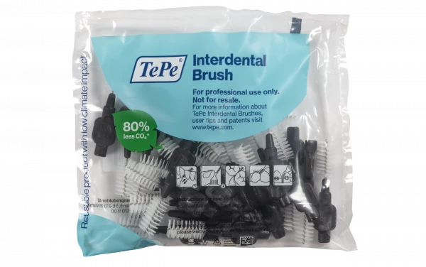 TePe Original mezizubní kartáčky z bioplastu 1,5 mm, černé, 25 ks