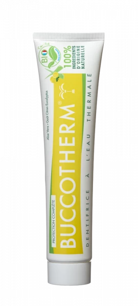 Buccotherm BIO zubní pasta s aloe vera a citrónovo - eukalyptovou příchutí, 75 ml