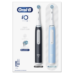 Oral-B iO Series 3 Matt Black/Ice Blue Duo elektrický zubní kartáček