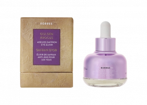 KORRES GOLDEN KROCUS Ageless Saffron Eye Elixir - šafránový elixír na oční okolí, 18 ml