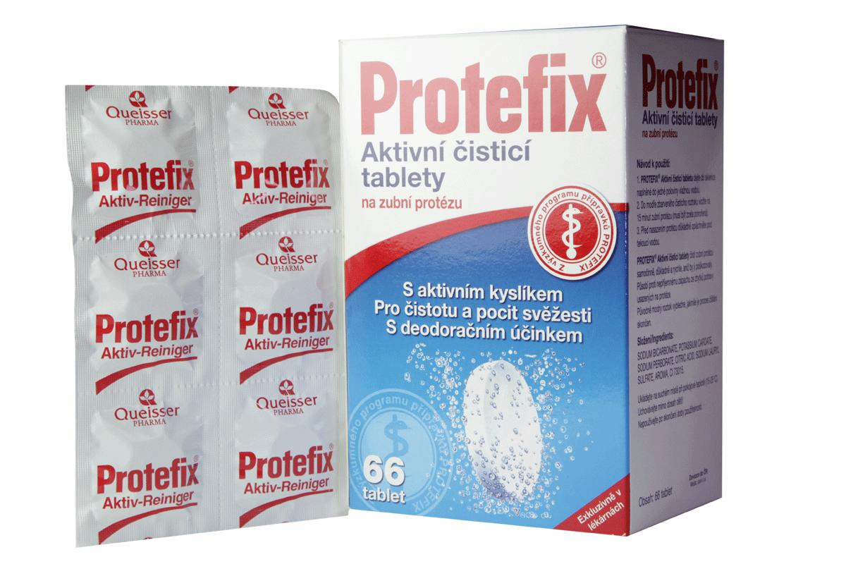 Protefix aktivní čistící tablety na zubní protézu, 66 tablet